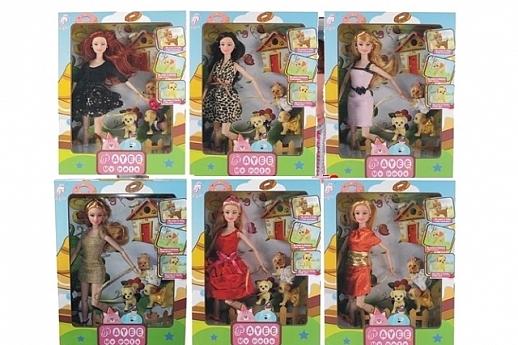 Игровой набор Барби Кукла с собачками