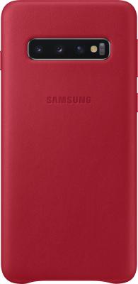 Чехол (клип-кейс) Samsung для Samsung Galaxy S10 Leather Cover красный (EF-VG973LREGRU)
