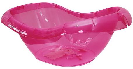 Ванночка детская "Лотос", фиксатор для душевой лейки, пластиковая, 28х46х80 см, розовая, IDEA, М 2589