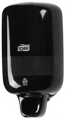 Диспенсер для жидкого мыла TORK (Система S2) Elevation, 0,5 л, mini, черный, 561008
