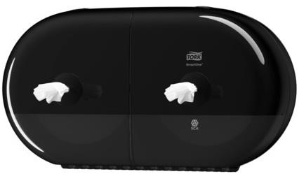 Диспенсер для туалетной бумаги TORK (Система T9) SmartOne, двойной, mini, черный, 682008