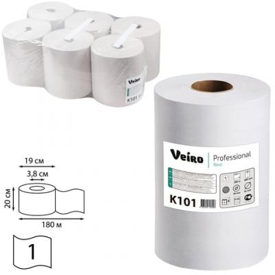 Полотенца бумажные VEIRO PROFESSIONAL Basic 1-слойные 6 шт