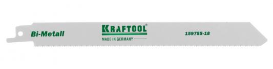 Полотно KRAFTOOL "INDUSTRIE QUALITAT", S1122EF, для эл/ножовки, Bi-Metall, по металлу, шаг 1,4мм, 180мм