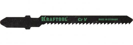 Полотна KRAFTOOL,T19BO, для эл/лобзика, Cr-V, по дереву, пластику, фигурный рез, EU-хвост., шаг 2мм, 50мм, 2шт