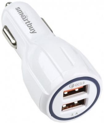 Автомобильное зарядное устройство Smart Buy Turbo 2 х USB 3.1А белый SBP-2030