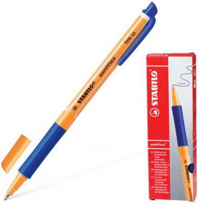Ручка гелевая STABILO "PointVisco", корпус оранжевый, узел 1 мм, линия 0,5 мм, резиновый упор, синяя, 1099/41