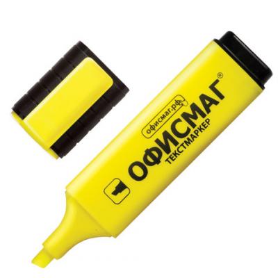 Текстмаркер ОФИСМАГ 1-5 мм желтый