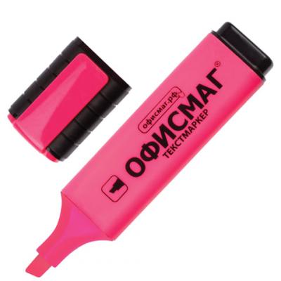 Текстмаркер ОФИСМАГ 1-5 мм розовый