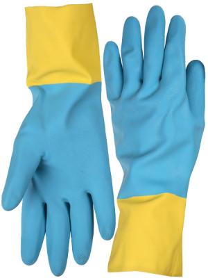 Перчатки STAYER латексные с неопреновым покрытием, экстрастойкие, с х/б напылением, размер L