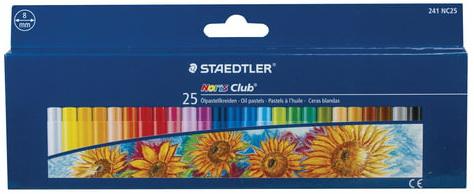 Пастель масляная художественная STAEDTLER (Германия) "Noris club", 25 цветов, круглое сечение, 241 NC25
