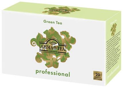Чай AHMAD (Ахмад) "Green Tea" Professional, зеленый, 20 пакетиков для чайника по 5 г, 1588