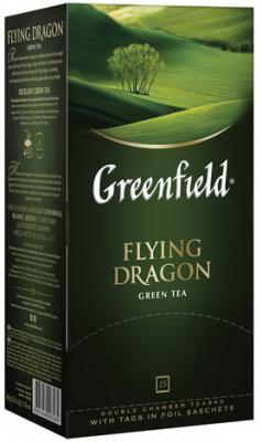 Чай GREENFIELD (Гринфилд) "Flying Dragon", зеленый, 25 пакетиков в конвертах по 2 г