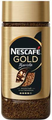 Кофе растворимый NESCAFE "Gold Barista", молотый в растворимом, 85 г, стеклянная банка, 12344343