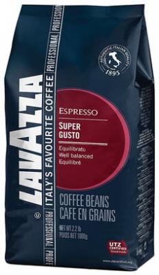 Кофе в зернах LAVAZZA (Лавацца) "Super Gusto UTZ", натуральный, 1000 г, вакуумная упаковка, 4517