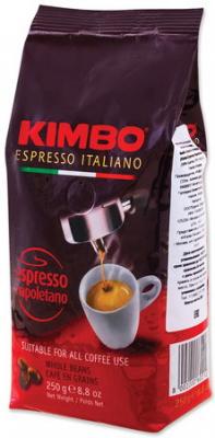 Кофе в зернах KIMBO "Espresso Napoletano" (Кимбо "Эспрессо Наполетано"), натуральный, 250 г, вакуумная упаковка