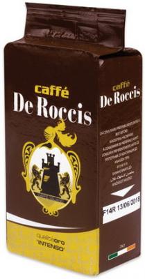 Кофе молотый DE ROCCIS "Oro Intenso" (Де Роччис "Оро Интенсо"), натуральный, 250 г, вакуумная упаковка