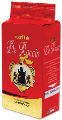 Кофе молотый DE ROCCIS "Rossa Cremoso"(Де Роччис "Росса Кремосо"), натуральный, 250 г, вакуумная упаковка
