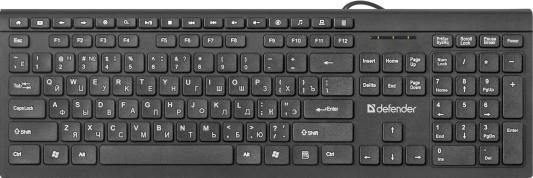 Клавиатура проводная Defender BlackEdition SB-550 RU USB черный 45550