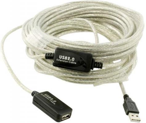 Кабель USB2.0-repeater, удлинительный активный <Am-->Af> 10м, Telecom <TUS7049-10M>