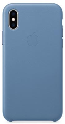 Накладка Apple Leather Case для iPhone XS синие сумерки MVFP2ZM/A