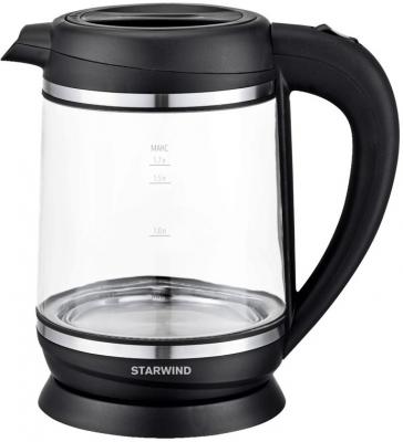 Чайник электрический StarWind SKG6760 2200 Вт чёрный 1.7 л стекло
