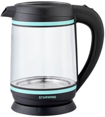 Чайник электрический StarWind SKG7740 2200 Вт темно-серый бирюзовый 1.7 л пластик/стекло