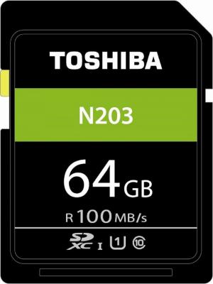 Флеш карта SD 64Gb Class10 Toshiba THN-N203N0640E4 N203