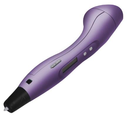 Ручка 3D Cactus CS-3D-PEN-E-METPL PLA ABS LCD фиолетовый металлик
