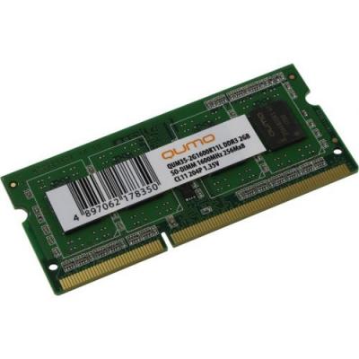 Оперативная память для ноутбука 2Gb (1x2Gb) PC3-12800 1600MHz DDR3 SO-DIMM CL11 QUMO QUM3S-2G1600K11L