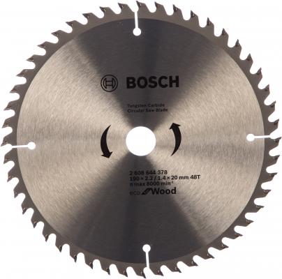Диск пильный Bosch ECO WOOD 190 ммx20 мм 48зуб 2608644378