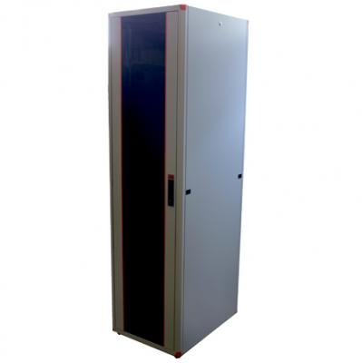 Шкаф напольный EVOLINE 19"16U600x600 передняя дверь одностворчатая стекло с металлической рамой слева и справа,задняя дверь одностворчатая сплошная металлическая,цвет серый
