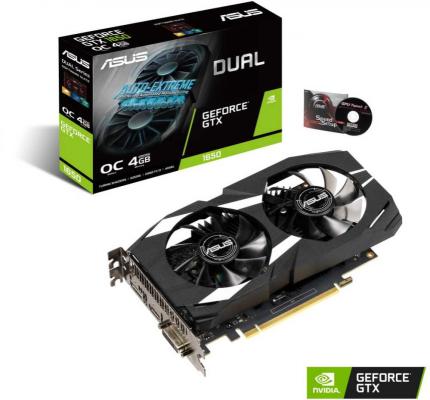 Видеокарта ASUS GeForce GTX 1650 Dual OC Edition PCI-E 4096Mb GDDR5 128 Bit Retail (DUAL-GTX1650-O4G)