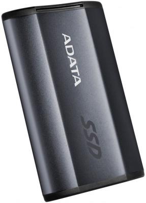 Внешний жесткий диск 256Gb SSD Adata SE730H Series Titanium (USB 3.1 Type-C, 500/500Mbs, 3D TLC, IP68, 73х44х12mm, 33g)