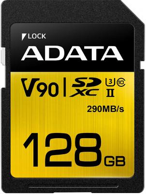 Флеш карта SD 128GB A-DATA Premier ONE SDXC Class 10 UHS-II U3 V90 290MB/s ASDX128GUII3CL10-C