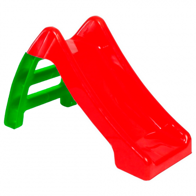 С 115 Горка детская пластмассовая длина 110 см, высота 70 см (красный скат+зелёная лестница)