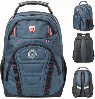 Рюкзак ACTION, разм. 42х30х16 см, синий, улучшенная спинка, д/мальчиков