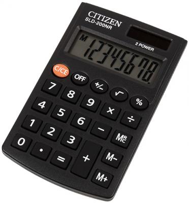 Калькулятор карманный Citizen SLD-200NR 8-разрядный черный