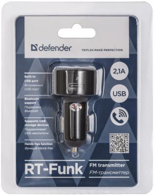 Defender FM-трансмиттер RT-Funk BT/HF, USB 2.1 A