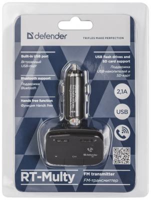 Defender FM-трансмиттер RT-Multy BT/HF, USB 2.1A
