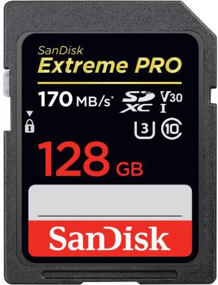 Карта памяти SDXC 128GB SanDisk Extreme Pro UHS-I V30 U3 (SDSDXXY-128G-GN4IN)