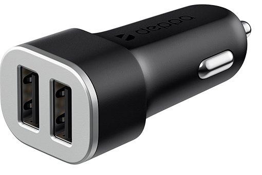 Автомобильное зарядное устройство Deppa 2 USB 4.8A, черный