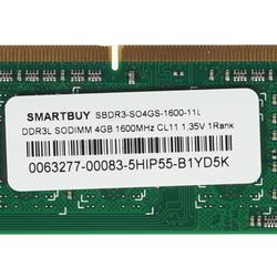 Оперативная память для ноутбука 4Gb (1x4Gb) PC3-12800 1600MHz DDR3 SO-DIMM CL11 Smart Buy SBDR3-SO4GS-1600-11L