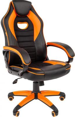 Кресло офисное Chairman GAME 16 чёрный оранжевый