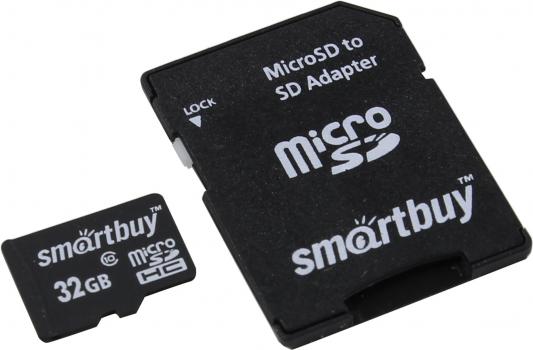Карта памяти Micro SDHC 32GB Smartbuy Class 10 (с адаптером SD)LE