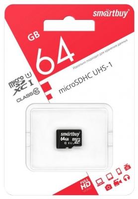 Карта памяти Micro SDHC 64GB Smartbuy Class 10 UHS-1 (без адаптера)