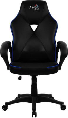 Кресло для геймера Aerocool AC50C AIR Black Blue , черно-синее, до 125 кг, ШxДxВ : 65x67.5x108-116см, газлифт класс 4 до 100 мм, механизм "Бабочка"