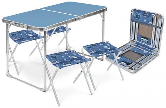 Походный комплект Nika ССТ-К2 Стол складной 50Х100см + 4 стула дачных складных пластик