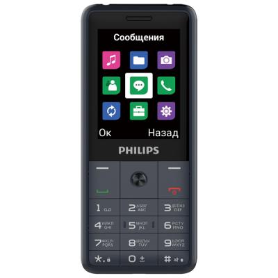 Мобильный телефон Philips E169 темно-серый 2.4" Bluetooth