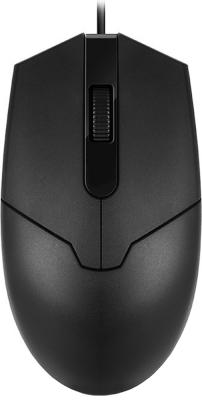 Мышь SVEN RX-30 USB чёрная, 2+1кл. 1000DPI, цвет. картон, каб. 2м.