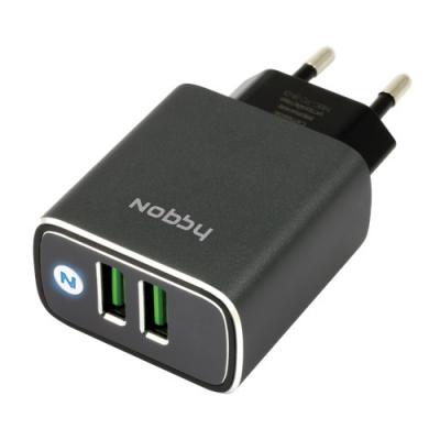 Сетевое зарядное устройство Nobby Comfort 3.1А серый NBC-TC-31-01
